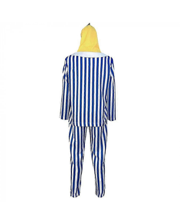 Bananes Adultes En Pyjama Costume Bleu Blanc Rayure Chemise Pantalon Avec Tête De Banane Hommes Femmes [...]