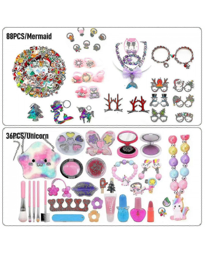 Calendrier de l’Avent de Noël 36/88pcs, calendrier de compte à rebours 2024 pour les enfants, boîte-cadeau de 24 jours