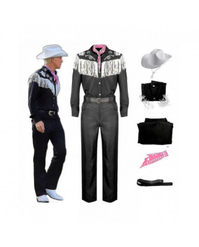 Film Ken Ryan Gosling Cosplay Costume Adulte Hommes Cowboy Chemise Pantalon Chapeau Ceinture Foulard Costume [...]