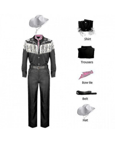 Film Ken Ryan Gosling Cosplay Costume Adulte Hommes Cowboy Chemise Pantalon Chapeau Ceinture Foulard Costume [...]