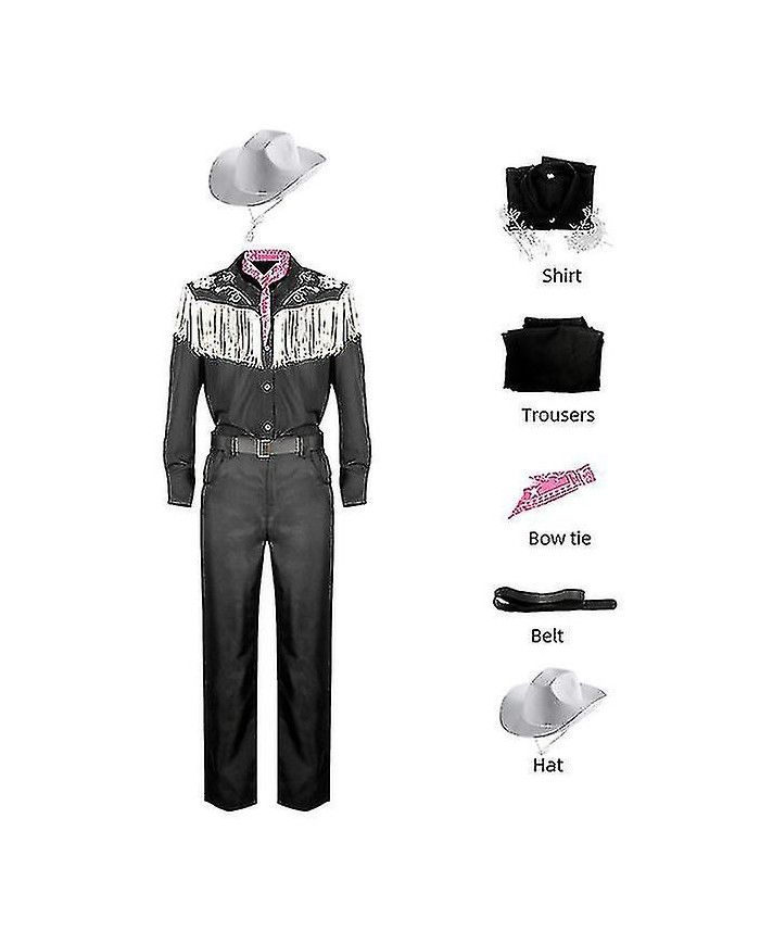 Film Ken Ryan Gosling Cosplay Costume Adulte Hommes Cowboy Chemise Pantalon Chapeau Ceinture Foulard Costume [...]