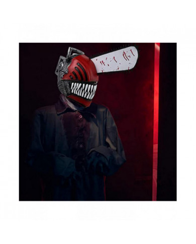 Chainsaw Man Mask Horror Scary Latex Headgear Mask For Halloween Cosplay Party Supplies