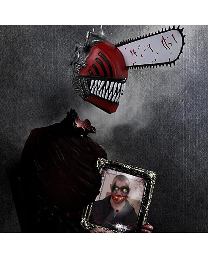 Chainsaw Man Mask Horror Scary Latex Headgear Mask For Halloween Cosplay Party Supplies
