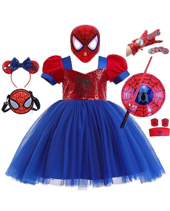 Spiderman Cosplay Tutu Robe Costumes Filles Paillettes Spider Maille Tutu Robes Pour Enfants Anniversaire [...]
