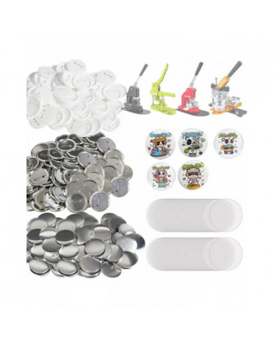 2.25 "58mm Bouton Badge Pièces Fournitures pour Button Maker Machine 500 Sets