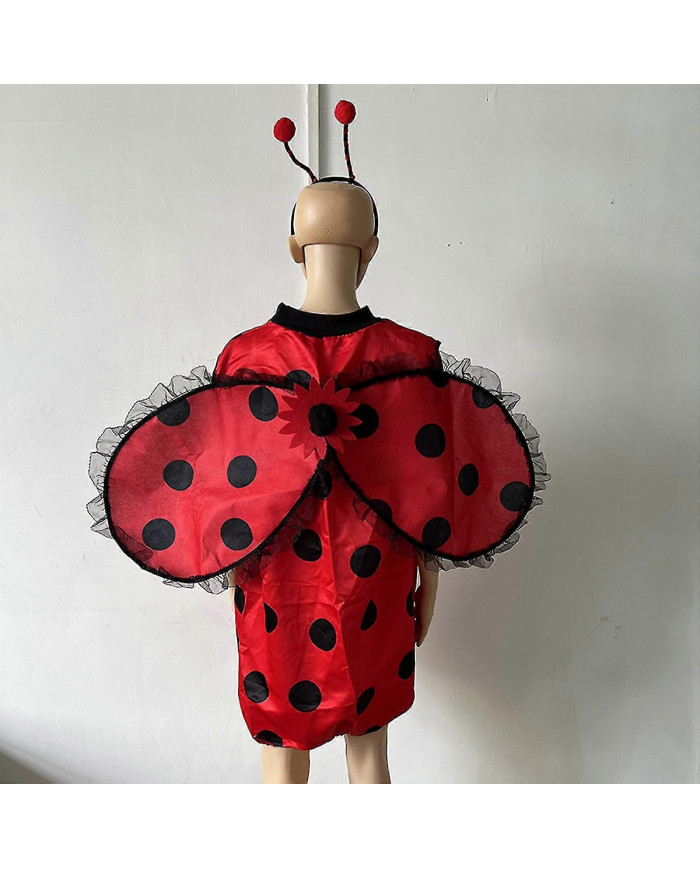 Kit de costume d’Halloween adulte - Jolie tenue de coccinelle jaune d’abeille avec bandeau d’antenne, collants [...]