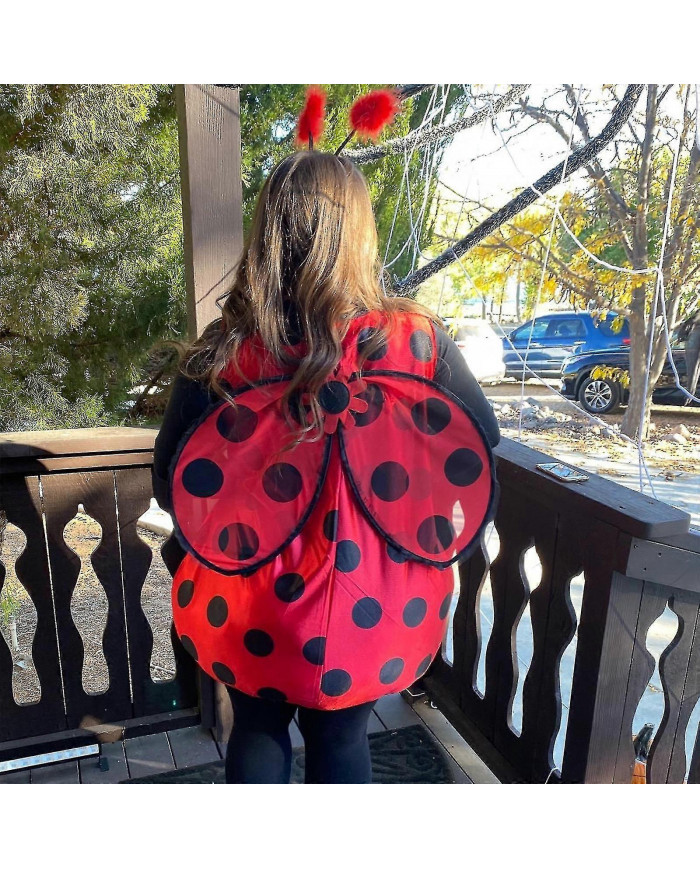 Kit de costume d’Halloween adulte - Jolie tenue de coccinelle jaune d’abeille avec bandeau d’antenne, collants [...]