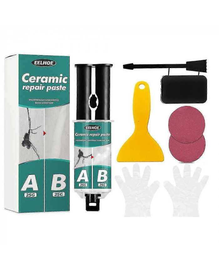 Pâte De Réparation, Kit De Réparation De Baignoire Blanc, Kit De Finition De Fissure De Baignoire, Kit De [...]