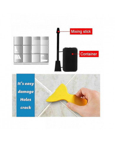 Pâte De Réparation, Kit De Réparation De Baignoire Blanc, Kit De Finition De Fissure De Baignoire, Kit De [...]