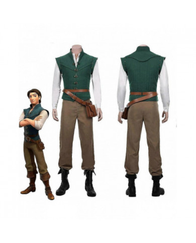 2024 Flynn Rider Enchevêtré Raiponce Cosplay Costume Adulte Carnaval Uniforme Halloween Anime Halloween Costumes
