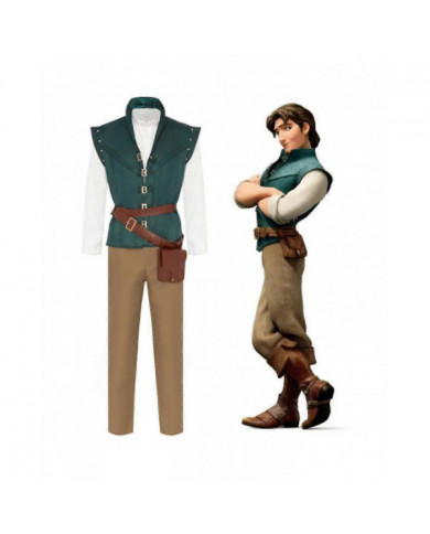 2024 Flynn Rider Enchevêtré Raiponce Cosplay Costume Adulte Carnaval Uniforme Halloween Anime Halloween Costumes