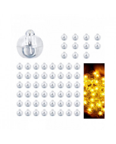60pcs Led Ballon Lumières, Mini Led Lumière Blanc Chaud, Led Ballon Lumière Pour Lanterne En Papier, Ballon [...]