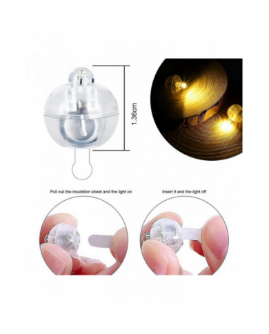 60pcs Led Ballon Lumières, Mini Led Lumière Blanc Chaud, Led Ballon Lumière Pour Lanterne En Papier, Ballon [...]