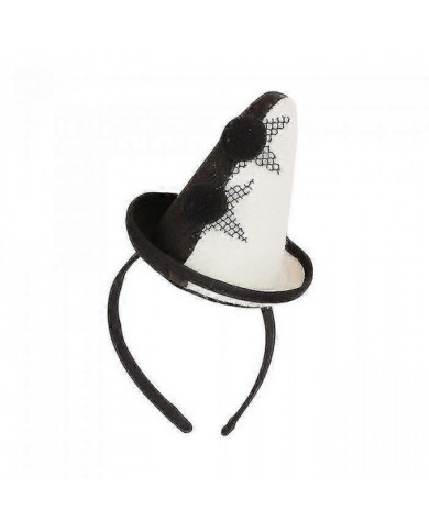 Bristol Novelty Unisex Adultes Clown Pierrot Chapeau sur bandeau