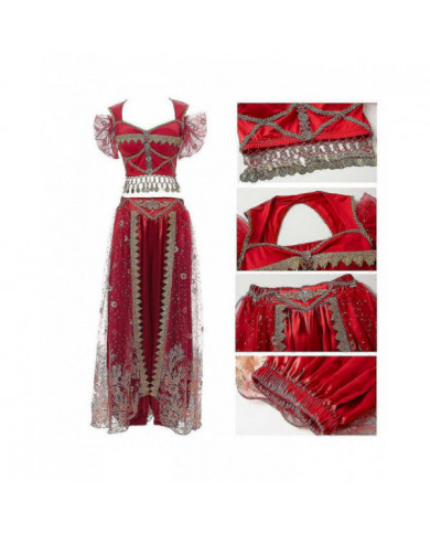 Festival Arabian Princess Costumes Indian Dance Broder Bollywood Jasmine Costume Party Cosplay Jasmine Princess [...]