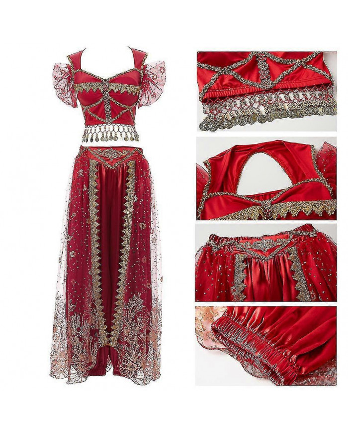 Festival Arabian Princess Costumes Indian Dance Broder Bollywood Jasmine Costume Party Cosplay Jasmine Princess [...]