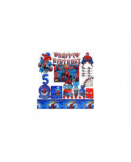 Spiderman Décoration De Fête D’anniversaire Garçons Dessin Animé Spiderman Thème Vaisselle Tasse Assiette Ballon [...]