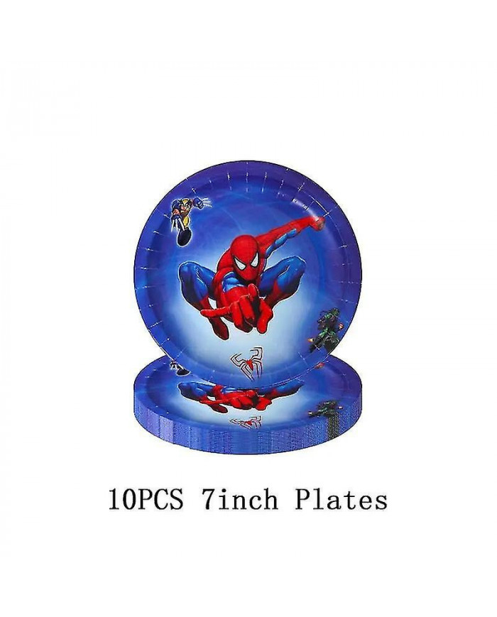 Spiderman Décoration De Fête D’anniversaire Garçons Dessin Animé Spiderman Thème Vaisselle Tasse Assiette Ballon [...]