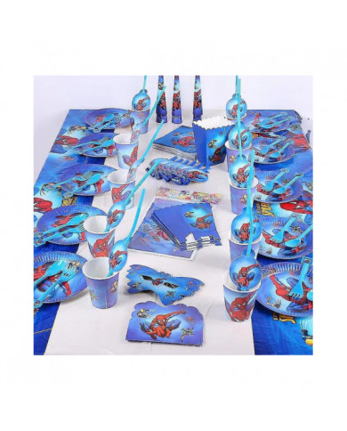 Spiderman Décoration De Fête D’anniversaire Garçons Dessin Animé Spiderman Thème Vaisselle Tasse Assiette Ballon [...]