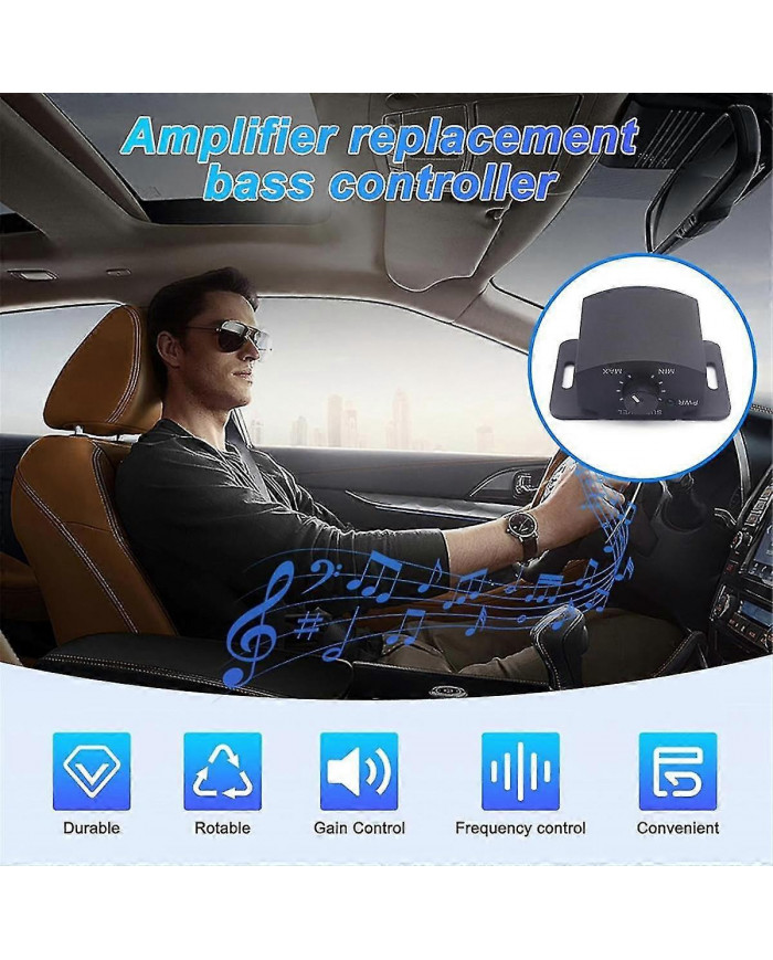 Amplificateur Remplacement Bouton de basse Contrôle Télécommande Subwoofer 6 broches Bouton de contrôle de réglage [...]