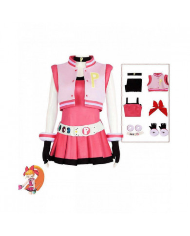 Huiyun Powerpuff Girls Cosplay Girls Costume Dress Set Blossom Buttercup Bubbles Costume Dress With Belt Set [...]