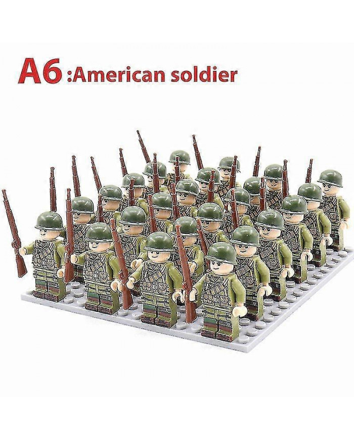 Figures militaires Blocs de construction Allemand Soviétique Us France Japon Soldats Briques Jouets