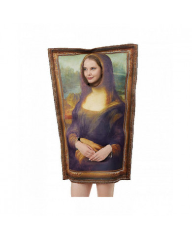 Drôle Mona Lisa Costume Mural Pour Adulte Unisexe Combinaison Costume Cosplay