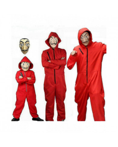 Argent Braquage Déguisements Cosplay Costume Combinaison Masque Halloween Partie Z