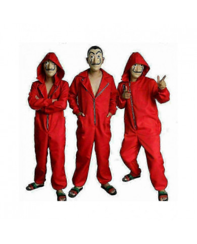 Argent Braquage Déguisements Cosplay Costume Combinaison Masque Halloween Partie Z