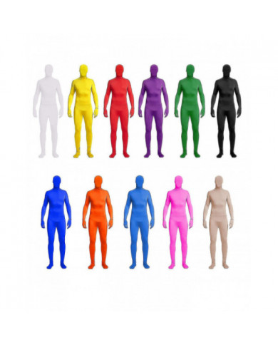 Body complet Unisexe Adult Costume Hood Spandex Stretch Unitard Body Suit