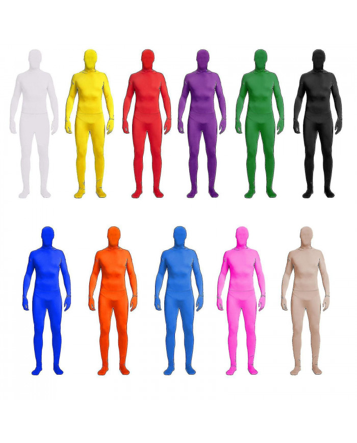 Body complet Unisexe Adult Costume Hood Spandex Stretch Unitard Body Suit