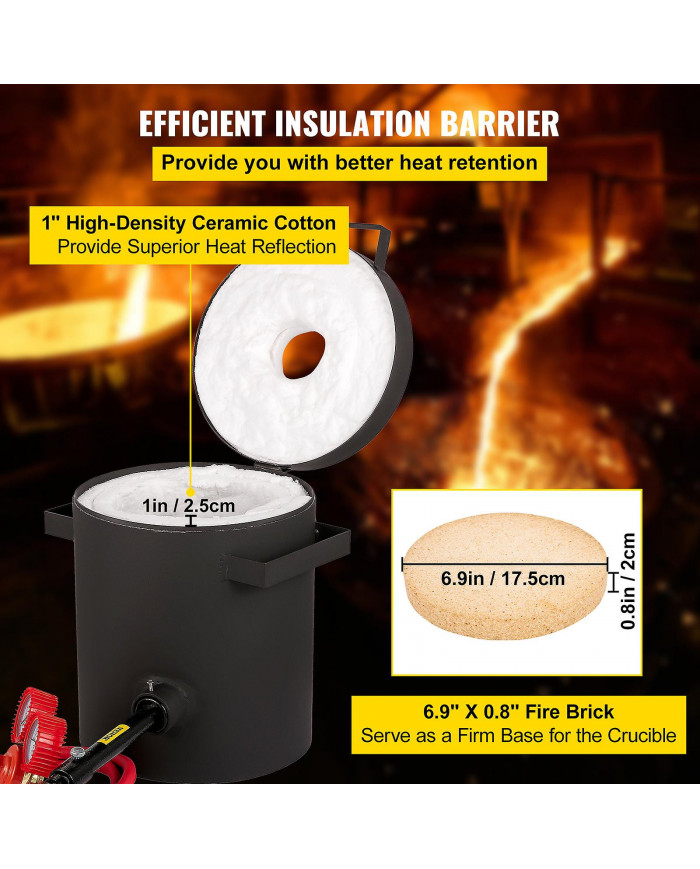 Moisissure de brûleur de four de fusion de propane métallique