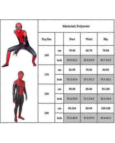 Loin de la maison Costume Unisexe Spiderman Costume Adulte Halloween Party Cosplay Costumes Suit-r