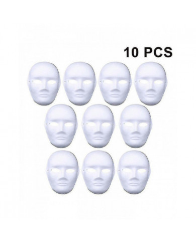 10 pièces masques d’Halloween en plastique pour l’artisanat et la peinture