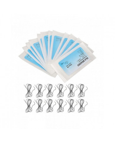 Ensemble de suture 12 pièces, kit de suture de fil de soie avec fil de pratique de suture de plaie CurvedNeedle [...]