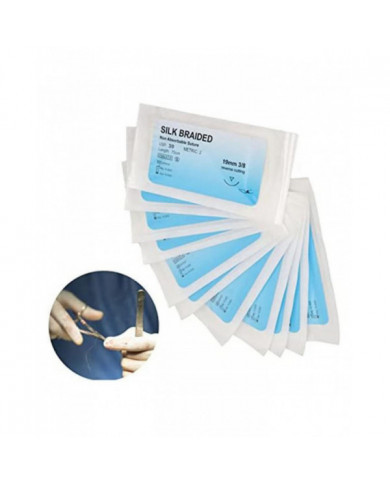 Ensemble de suture 12 pièces, kit de suture de fil de soie avec fil de pratique de suture de plaie CurvedNeedle [...]