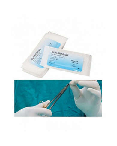 Ensemble de suture 12 pièces, kit de suture de fil de soie avec fil de pratique de suture de plaie CurvedNeedle [...]