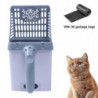 Système de cuillère de tamis à litière pour chat avec sacs à déchets supplémentaires Pratique