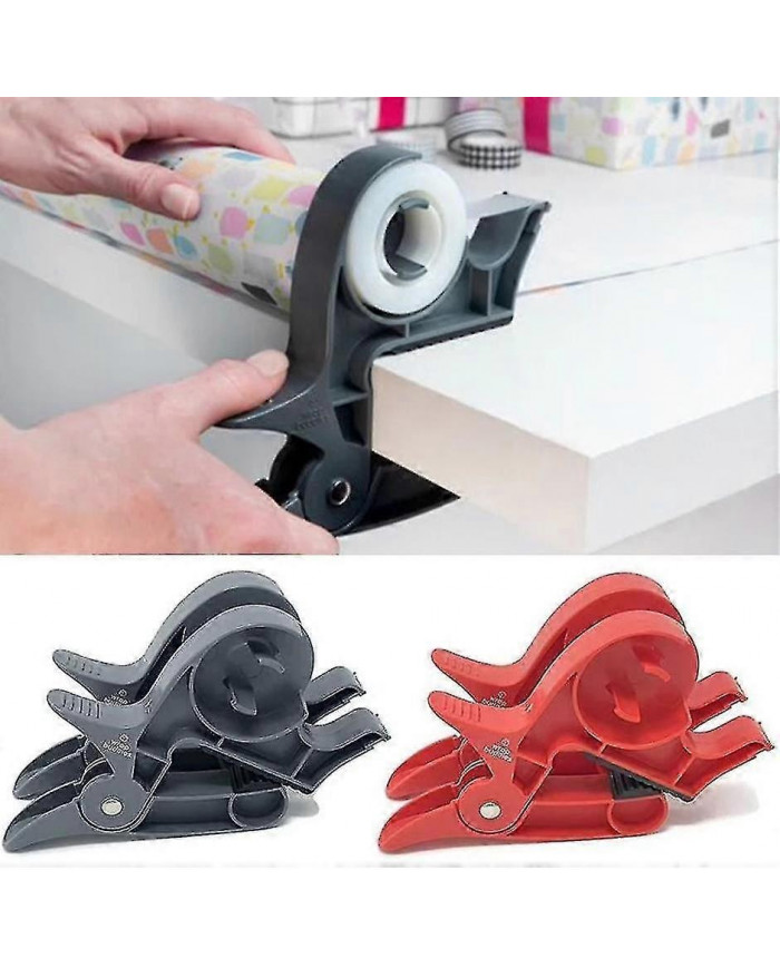Wrap Buddies Tabletop Cadeau Emballage Outil Ruban Distributeur de Papier Rouleau Holder Clip