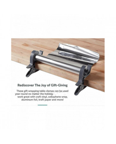 Wrap Buddies Tabletop Cadeau Emballage Outil Ruban Distributeur de Papier Rouleau Holder Clip