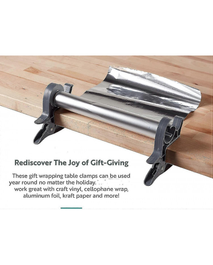 Wrap Buddies Tabletop Cadeau Emballage Outil Ruban Distributeur de Papier Rouleau Holder Clip