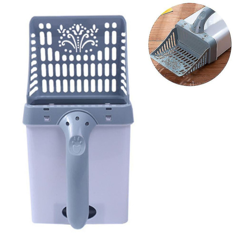 Système de cuillère de tamis à litière pour chat avec sacs à déchets supplémentaires Pratique