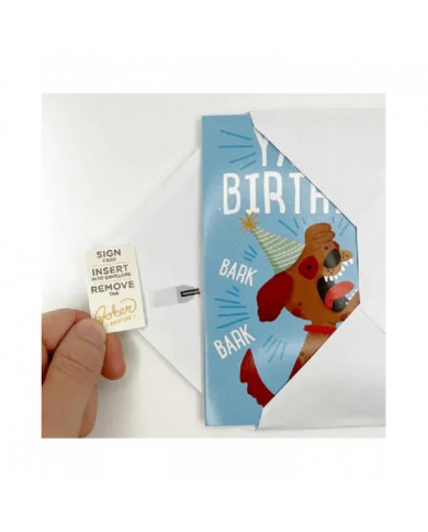 Musique sans fin carte son drôle chien carré farce carte de voeux papier chien musique carte de voeux