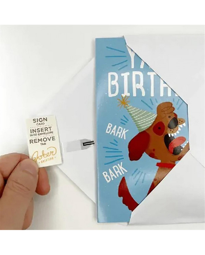 Musique sans fin carte son drôle chien carré farce carte de voeux papier chien musique carte de voeux