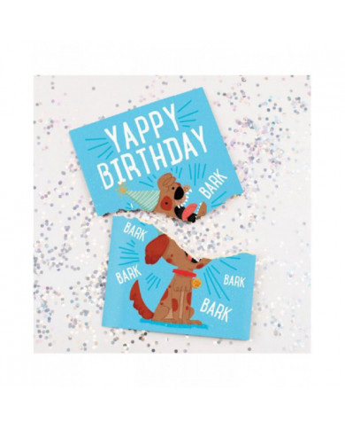 Musique sans fin carte son drôle chien carré farce carte de voeux papier chien musique carte de voeux