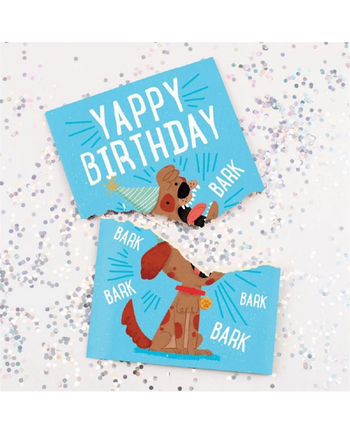 Musique sans fin carte son drôle chien carré farce carte de voeux papier chien musique carte de voeux