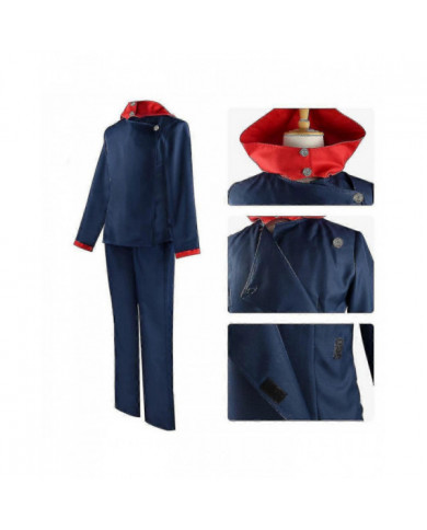Anime Itadori Yuji Cosplay Costume Jujutsu Kaisen Yuji Itadori Costume Perruque Party Halloween Tops Pantalon