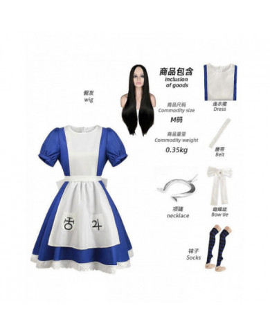 2024 Anime Alice Princesse Robe Femme de chambre Tablier Robe Jeu Folie Retours Alice Cosplay Costume Pour Femmes [...]