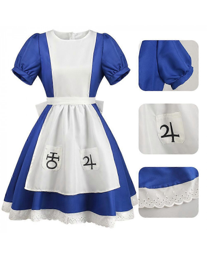 2024 Anime Alice Princesse Robe Femme de chambre Tablier Robe Jeu Folie Retours Alice Cosplay Costume Pour Femmes [...]