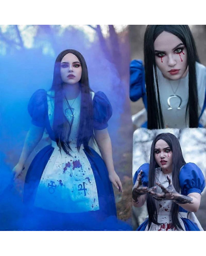 2024 Anime Alice Princesse Robe Femme de chambre Tablier Robe Jeu Folie Retours Alice Cosplay Costume Pour Femmes [...]